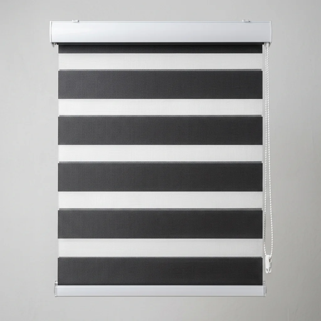 Store Jour & Nuit — Bandes alternées transparentes et opaques : dosez la lumière et l'intimité d'un simple geste.