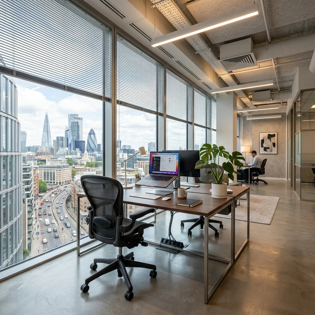 Réalisation: Bureau CFC — Enrouleur Screen bronze, open space
